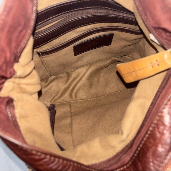 Vintage Liz Claiborne Brown Leather Shoulder Bag - Picture 5 of 15